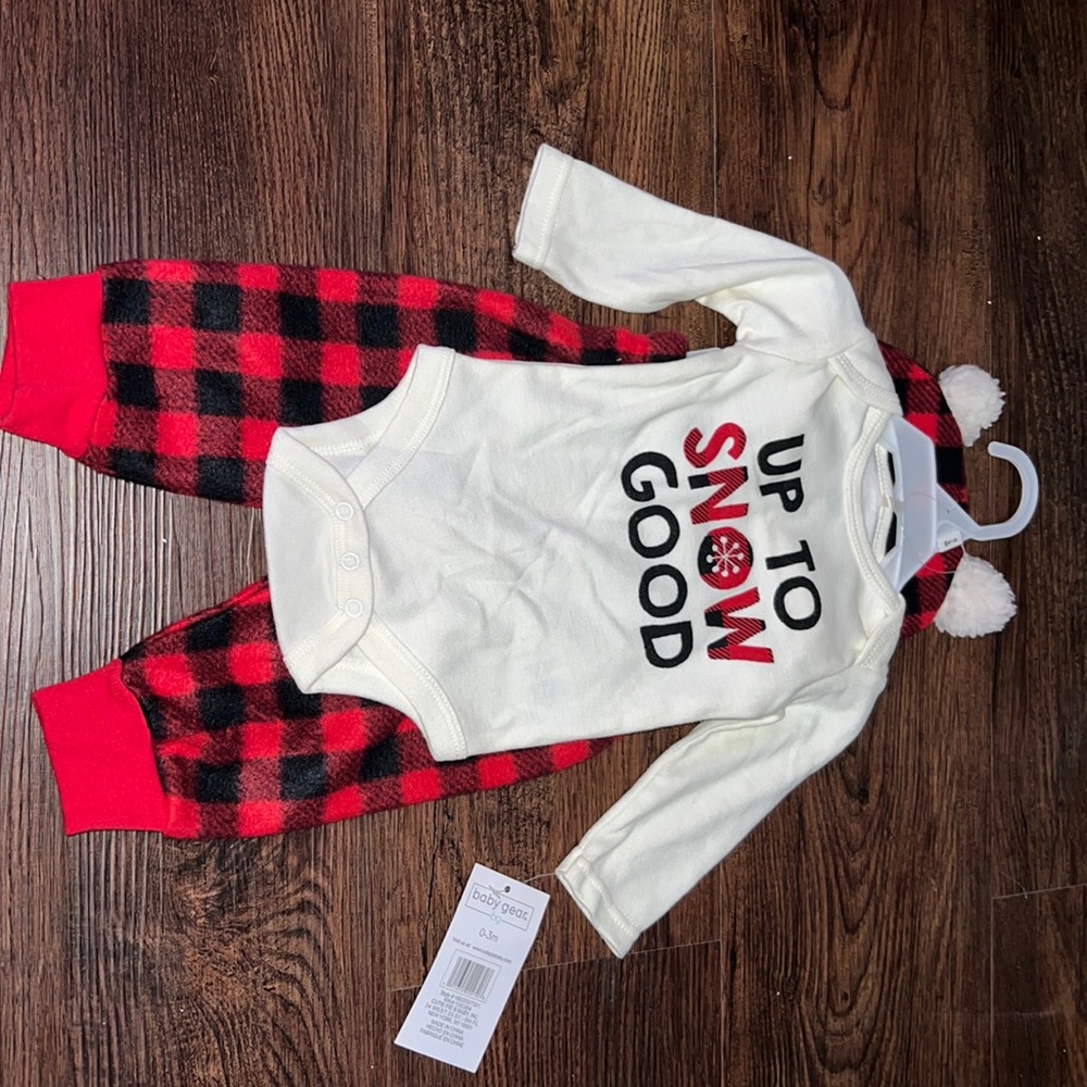 3 piece “Up to Snow Good” set 🎄❤️